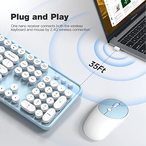 KNOWSQT Combo clavier et souris sans fil-2