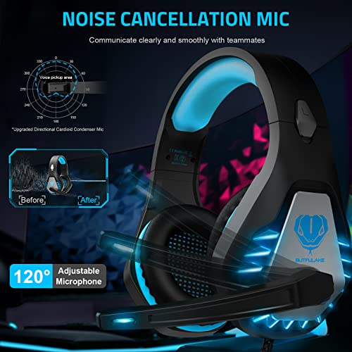 Pacrate Casque de jeu avec microphone pour – Image 2