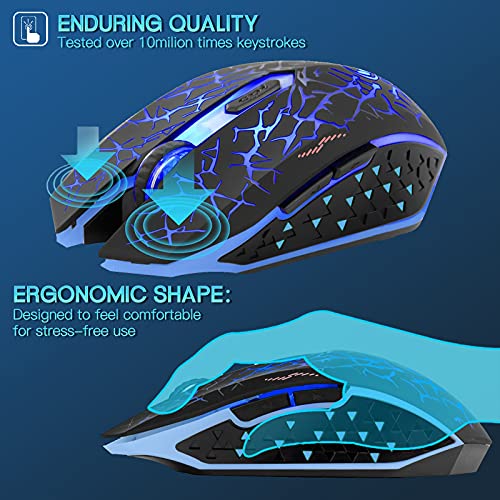 VEGCOO C12 Souris de jeu sans fil-2