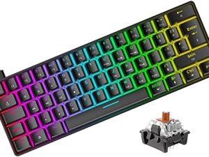Clavier Gaming Mécanique 60% Compact Type C