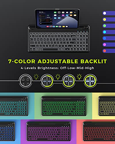 Seenda Clavier rétroéclairé Bluetooth multi-appareils pour tablette, – Image 2