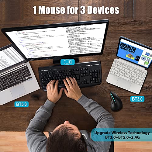 Souris sans fil tri-mode pour 3 appareils-2