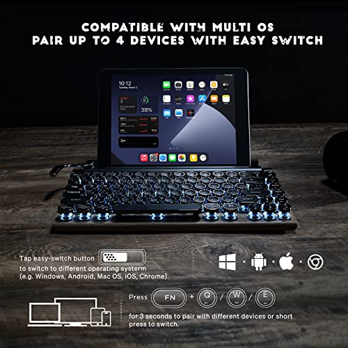 Doohoeek Clavier de machine à écrire rétro – Image 2