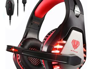 Pacrate Casque de jeu avec microphone pour