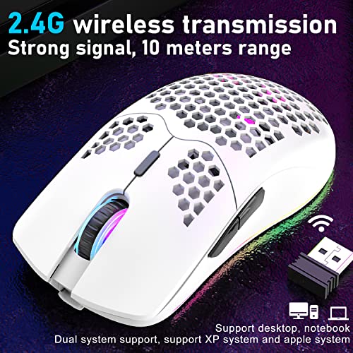 Souris de jeu sans fil légère en – Image 2