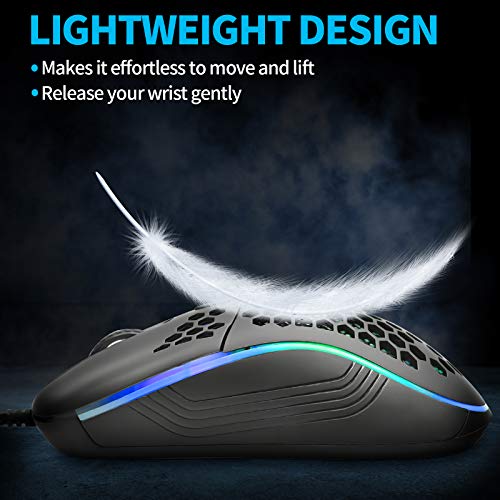 Souris de jeu filaire en nid d'abeille, – Image 2