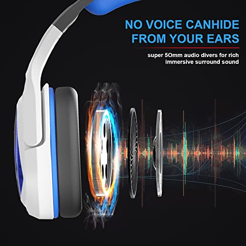 Emonoo Casque de jeu USB pour PC/MAC/PS4/PS5, – Image 2