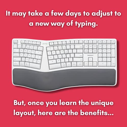 Clavier ergonomique sans fil Macally pour Mac – Image 2