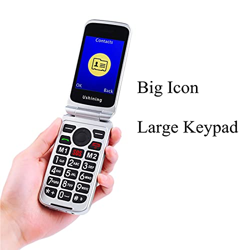 USHINING Senior Flip Phone débloqué 3G SOS-3