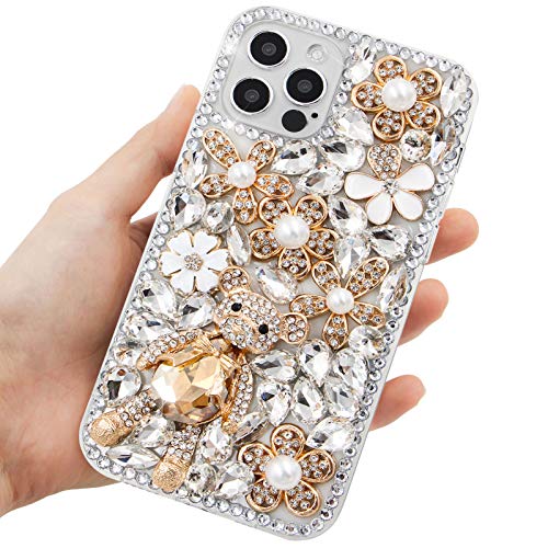 MIOKY Bling Cute Bear Coque pour iPhone-3