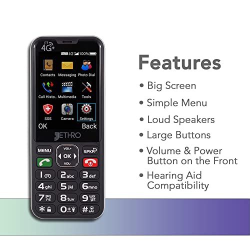 Jethro SC490 4G Téléphone portable senior débloqué/forfait-3