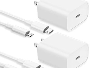 【Certifié Apple MFi】 Lot de 2 chargeurs