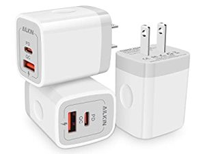 Lot de 3 chargeurs USB enfichables muraux