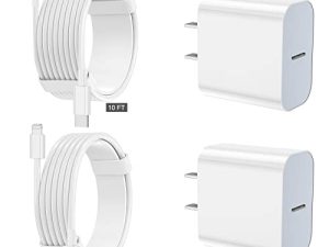 Lot de 4 chargeurs rapides pour iPhone