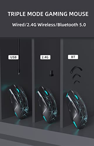 AJ52PRO Watcher 2.4G sans fil/Bluetooth 5.0/souris de-3