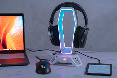 Support pour casque USB RVB avec 3-4