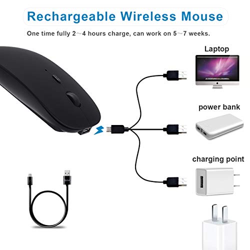 SUNGI Souris Bluetooth pour Mac/Ordinateur Portable/iPad/iPhone/Android PC
