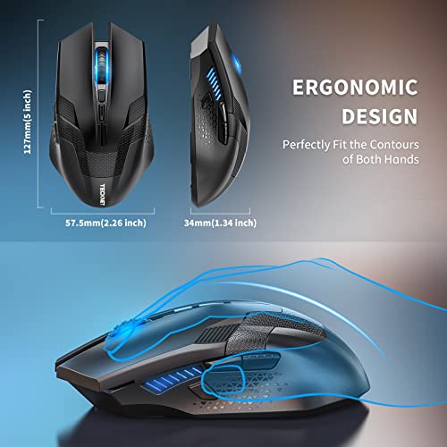 Souris de jeu sans fil TECKNET 4800-5