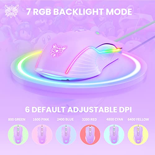 NEWSTYP Cute RGB 6400 DPI Filaire Gaming-3