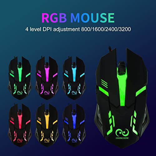 CHOCNHOW Clavier et souris de jeu filaire-4