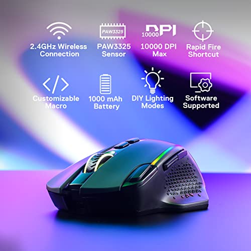Souris de jeu sans fil Redragon M810-3