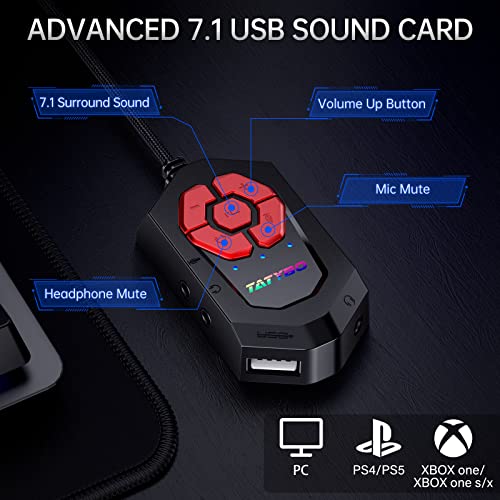 Tatybo 7.1 Casque de jeu pour PC-5