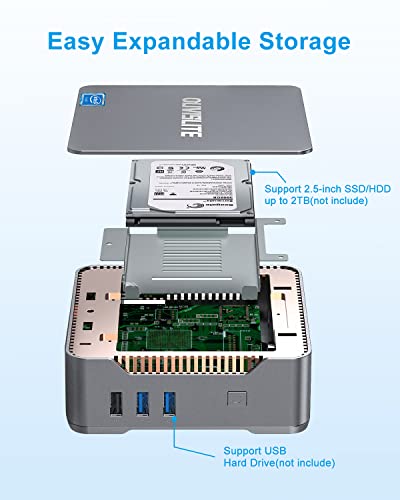 Mini PC Processeur Intel Celeron N3350 (jusqu'à-3