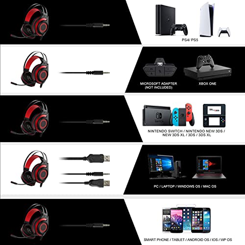 USOTSO Casque de jeu PC/casque stéréo de-4