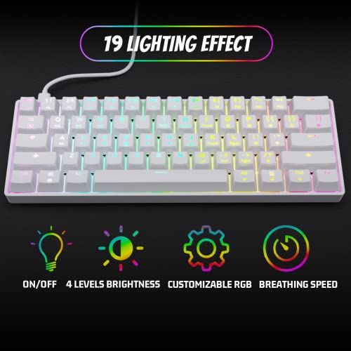 Targeal Clavier Gaming Mécanique 60% - 61-4