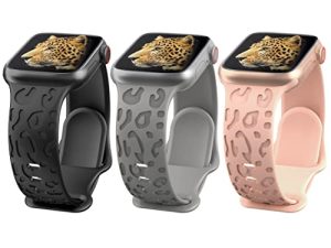 Lot de 3 bracelets gravés léopard