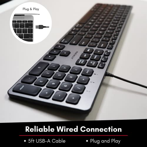 Clavier filaire Macally rétroéclairé pour Mac --3