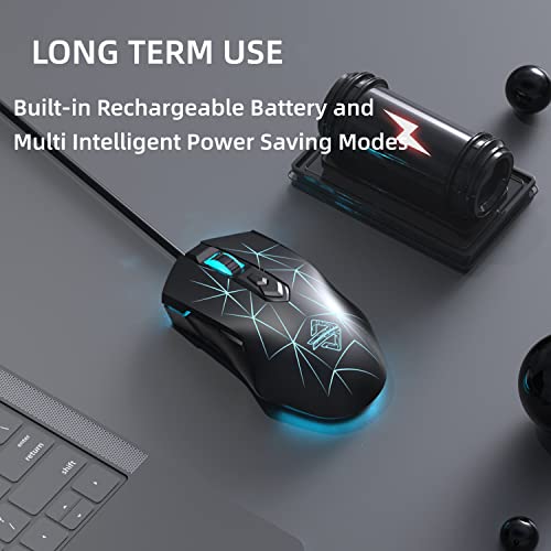 AJ52PRO Watcher 2.4G sans fil/Bluetooth 5.0/souris de-4