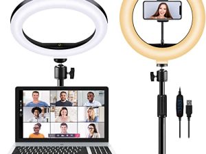 Anneau lumineux pour selfie avec support et