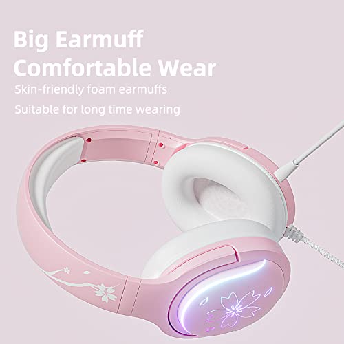 Sakura Pink Cherry Blossoms Casque de jeu