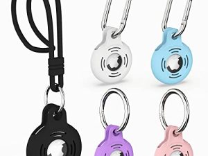 PXHDCN Porte-clés Airtag [Coque en silicone respectueuse