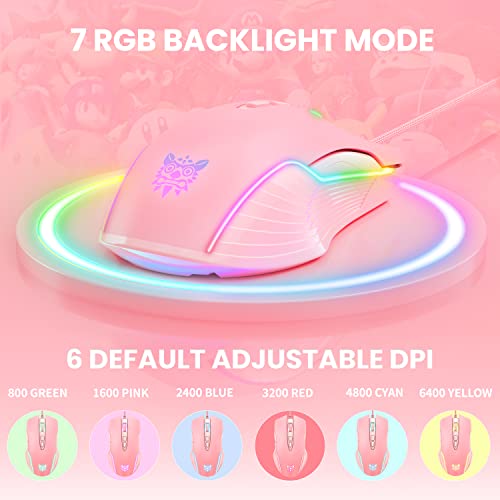 NEWSTYP Cute RGB 6400 DPI Filaire Gaming-3