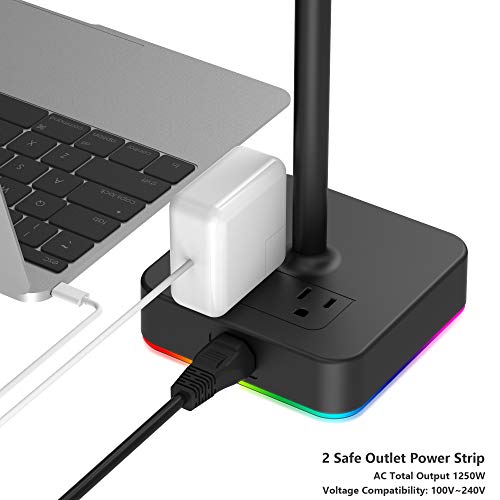 KAFRI Support pour casque RGB avec chargeur-4