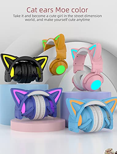 Kuayang Casque d'écoute sans fil Cat Ear-3