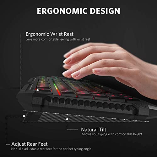 Ensemble clavier et souris de jeu TEWELL