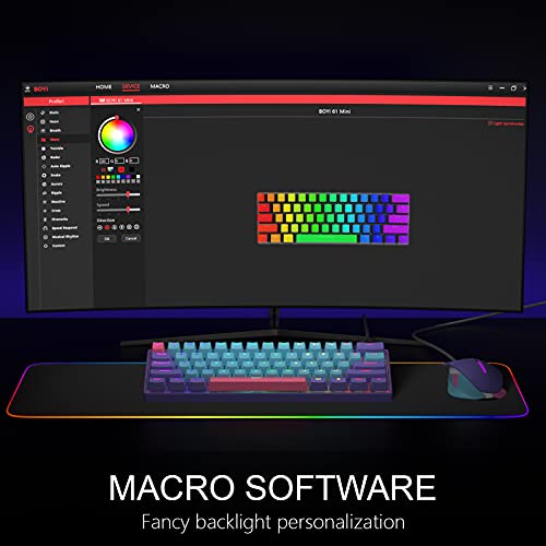 BOYI 61 Mini clavier de jeu filaire-3
