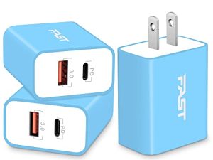 Power-7 Lot de 3 chargeurs muraux USB