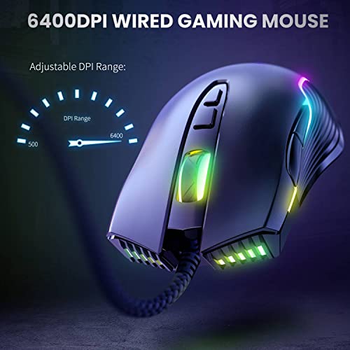 NEWSTYP Cute RGB 6400 DPI Filaire Gaming-4