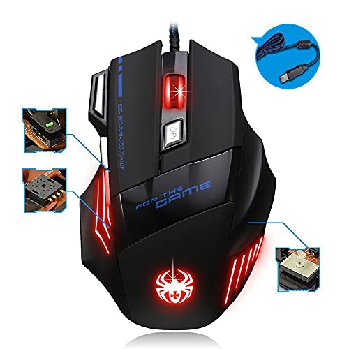 Zelotes Ergonomique 7200 DPI LED Optique Filaire-3