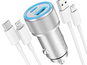 [Certifié Apple MFi] Chargeur de voiture rapide