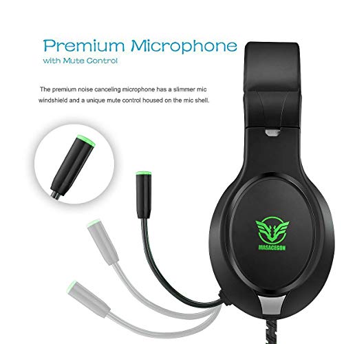 Masacegon Casque de jeu pour PC