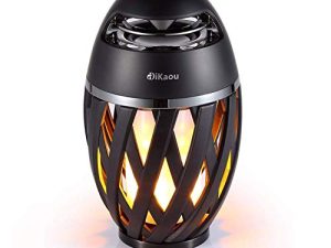 DiKaou Enceinte Bluetooth Flamme LED
