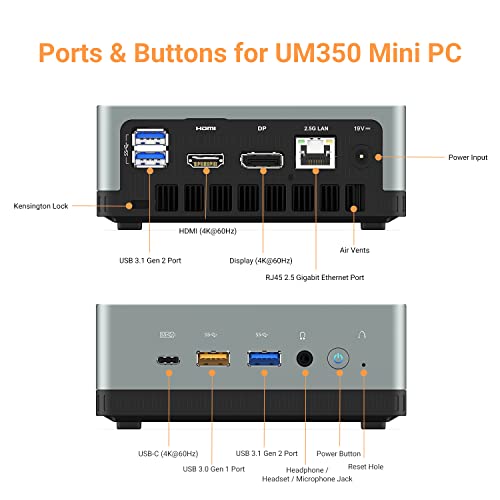 COOFUN Mini PC UM350 AMD Ryzen 5-3