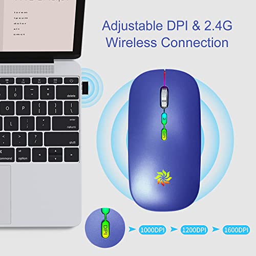 Souris sans fil LED Slim Silent Mouse-3