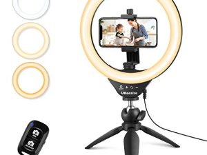 UBeesize 10" Selfie Ring Light avec trépied