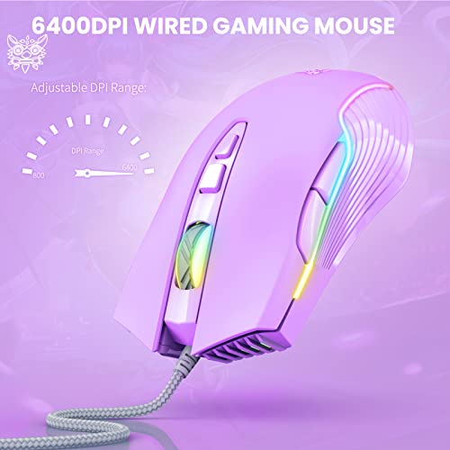 NEWSTYP Cute RGB 6400 DPI Filaire Gaming-4